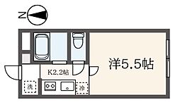 メゾン.ドはりま 1Kの間取図画像