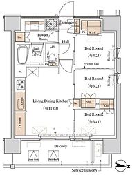 ブランシエスタ木場 3LDKの間取図画像