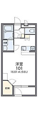 レオパレスエメラルドストーン ワンルームの間取図画像