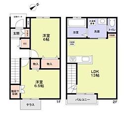 ｂｅｌｌａ ｆｏｒｅｓｔａ 2階2LDKの間取り