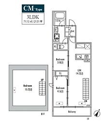 GRAN PASEO三宿 3LDKの間取図画像