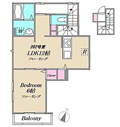 アンソレイユ鷺沼A棟 1LDKの間取図画像
