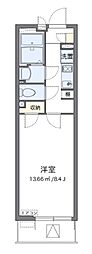 クレイノルナルミエール三郷 1Kの間取図画像