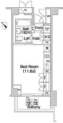 ブリリア代官山プレステージ 1階ワンルームの間取り