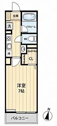 クアドリフォリア川越 1Kの間取図画像