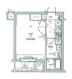 グランドエグザ親水公園1 1Kの間取図画像