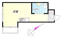 吉祥寺ボーディングハウス ワンルームの間取図画像