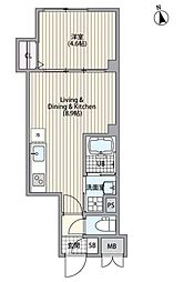 エルファーロ恵比寿 1階1LDKの間取り