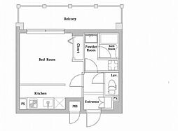 N-stage下総中山 5階1Kの間取り
