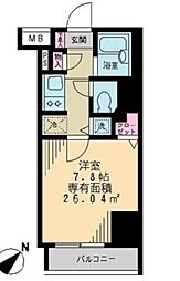 アーク銀座京橋 1Kの間取図画像