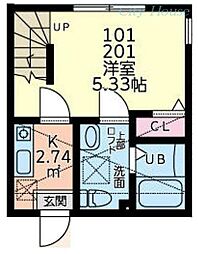 キルシェン相模が丘 1Kの間取図画像