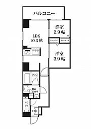 MODERN PALAZZO博多Bay 2LDKの間取図画像