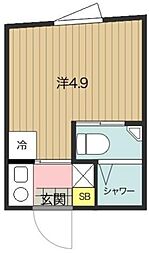 アスパイア新宿 3階1Kの間取り