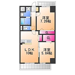 FREEDOM residence堺寺地町 2LDKの間取図画像