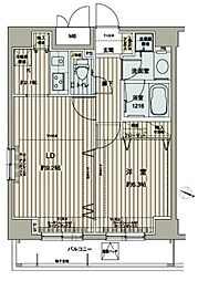 メインステージ西新宿 1LDKの間取図画像
