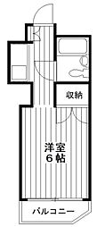 シャトレ富士見台 1Kの間取図画像