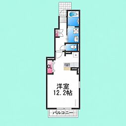 フォレスト出島 ワンルームの間取図画像