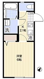 サンシエ大山 1Kの間取図画像