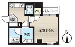 カルム日暮里レジデンス 1Kの間取図画像