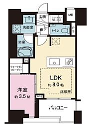 ルジェンテ板橋 1LDKの間取図画像