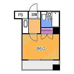 エクセル大野芝 1Kの間取図画像