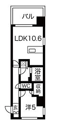SEASONFLATS蔵前春日通り 1LDKの間取図画像