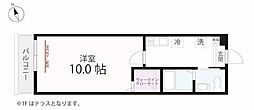 ハーミットクラブハウス西谷A棟 1Kの間取図画像