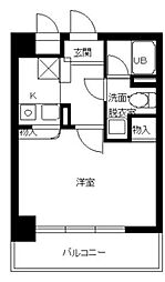 スカイコート新高円寺 5階1Kの間取り