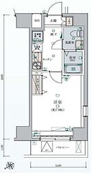 リヴシティ大森町 6階1Kの間取り