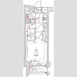 CREVISTA武蔵中原2 1Kの間取図画像