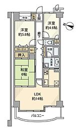 エクレール草加 3LDKの間取図画像