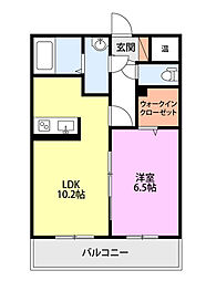 ディアコート 1LDKの間取図画像