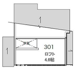 アンベリール北赤羽 3階1DKの間取り