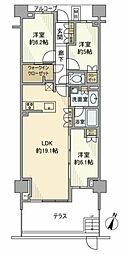プラウドシティ宮崎台ウエストコート 3LDKの間取図画像