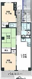 センチュリー武里 3LDKの間取図画像