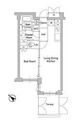 コンフォリア原宿 1LDKの間取図画像