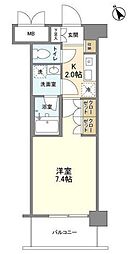 サンハイム鶴見B 1Kの間取図画像
