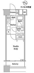ファーストリアルタワー新宿 1Kの間取図画像