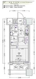 ザ・ヴァレッシア蒲田シティ 1Kの間取図画像