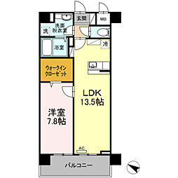 プラザ池尻1 1LDKの間取図画像