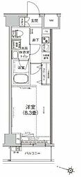 ルフレ赤羽サウス 1Kの間取図画像