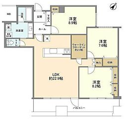 渋谷プロパティータワー 3LDKの間取図画像
