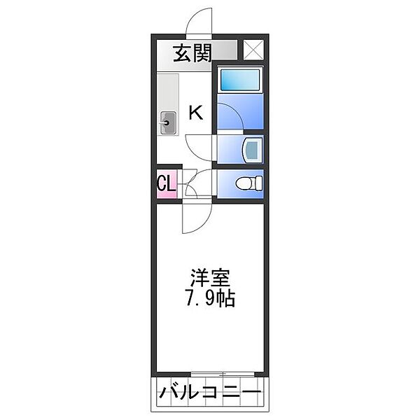 エタニティコートII番館 ｜和歌山県和歌山市有家(賃貸アパート1K・2階・24.20㎡)の写真 その2