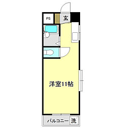 メゾン・ド・エマイユ ワンルームの間取図画像