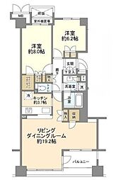 Its東京フォーサイトスクエア 12階2LDKの間取り