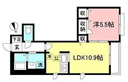 maisonANE 1LDKの間取図画像