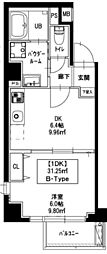 新宿御苑荘 1DKの間取図画像