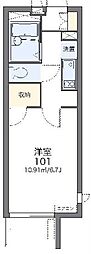 レオパレスヴァンルミエール 1Kの間取図画像