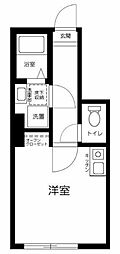 グラン徳丸 1階ワンルームの間取り