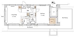 ブランシエスタ江古田 1LDKの間取図画像